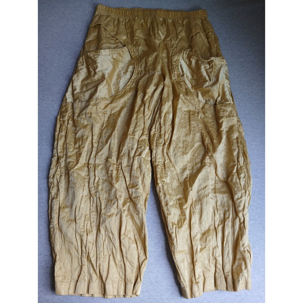 Dressed To Kill Pants 2 / Medium Ballon Drop Crotch Boho Lagenlook Crinkle